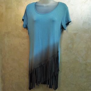 Ali Miles Fringed Tunic EUC S